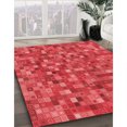 thumbnail image 3 of Ahgly Company Tapis d'Intérieur Rectangulaires Transitionnels Rouges Lavables à la Machine, 7 Pieds x 10 Pieds, 3 of 7
