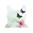 thumbnail image 4 of Robe Fille Imprimé Fleur Rose Broderie Papillon Vert 10 Ans, 4 of 4