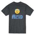 thumbnail image 1 of #Blessed Good Emoji Men's Dark Heather T-shirt, 1 of 1