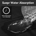 thumbnail image 4 of Semfri 3 Pcs Memory Foam Bathroom Mat Set Bathroom Rug Set Non Slip Absorbent Toilet Mat Set Comfortable Soft Machine Wash Thick Black, 4 of 7