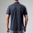 thumbnail image 4 of Shirts for Men, Mens Summer Solid Color Fitting Sport Train Zipper Short Sleeved Stand Up Collar Top, 4 of 6