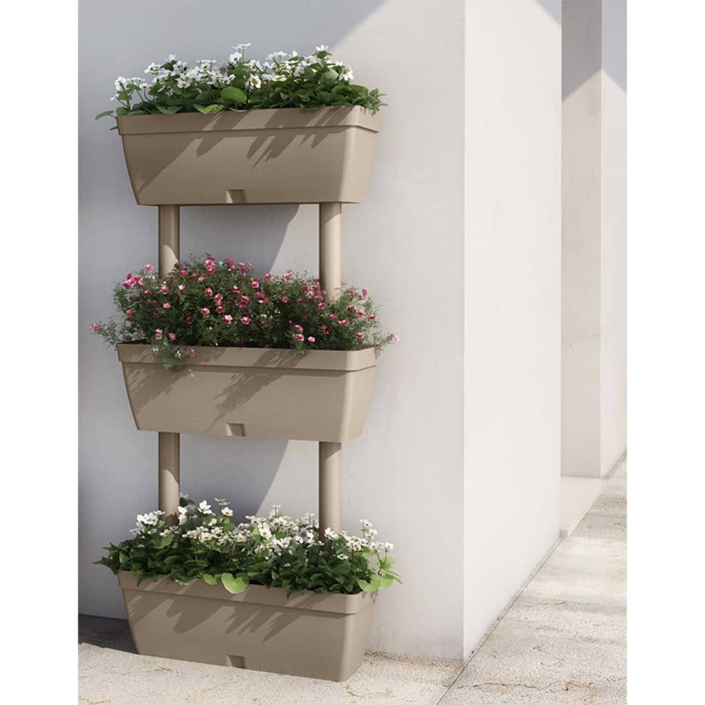 vidaXL Jardinière de Jardin 6 Pcs 100 cm Taupe