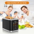 thumbnail image 2 of Touch screen Toaster 2 Slice Digital Timer Toasters with 6 Bread Types & 6 Shade Settings, Smart Extra Wide Slots Toaster with Bagel Defrost Reheat Cancel Function, 2 of 7