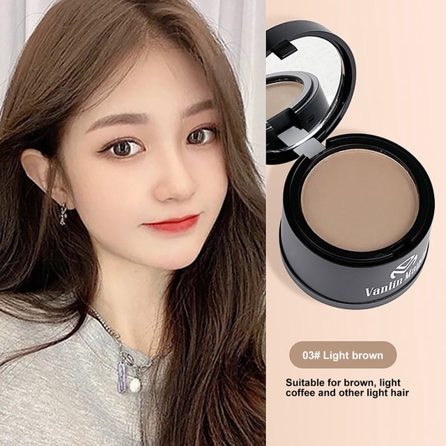 Herunwer Hairline Powder Hair Root Dye, Instantly Color Shadow for Thin and Gray Hair Roots