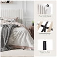 thumbnail image 3 of Amolife Full Size Velvet Upholstered Bed with Wingback Headboard, Off-white, 3 of 9