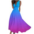 thumbnail image 1 of Yuyuzo Robes de Plage pour Femmes 2025 Décolleté en V Profond Sans Manches Robes Longues de Fête Fluides Boho Vacances Robe Maxi, 1 of 5