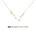 thumbnail image 2 of Ins Constellations Theme Friendship Necklace Rhinestone Comfortable Delicate with Display Card Pendant for Lover Festival Gifts Pisces Silver, 2 of 6