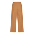 thumbnail image 5 of Women Comfortable High Waisted Wide Leg Pants Drawstring Elastic Trousers Comfy Straight Leg Long Pants With Pockets, 5 of 5