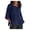 Navy, variant on Ladies Tops and Blouses Summer Solid Color Cotton Linen Tshirts Trendy Cropped Sleeves Crewneck Shirts Loose Casual