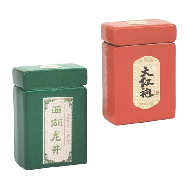 TISHITA 2 Pcs Conteneur de Stockage de Thé 1/12 Pot Scellé en Métal pour Projets DIY
