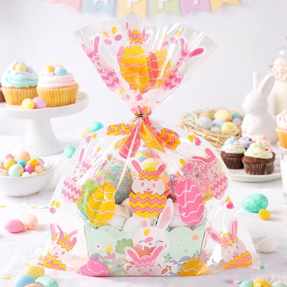 Tdxkok Sac de Bonbons de Pâques Lapin Festival Événement Sac d'Emballage Cadeau Décoration de Maison de Pâques
