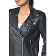 thumbnail image 4 of Sharo Blouson de Moto Classique en Cuir Souple pour Femmes, 4 of 9