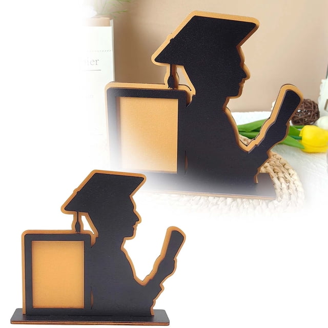 Graduation Photo Frame Wooden Display Stand Desktop Commemorative Decoration For Boys Academic Achievement Keepsake