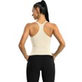 thumbnail image 5 of Charmo Women's Scoop Neck Ribbed Tank Tops Slim Straps Cropped Tops Built in Bra, 5 of 5