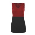 thumbnail image 4 of Fridja Womens Casual Loose Color Matching Button V-neck SleevelessTops Blouses Vests, 4 of 6