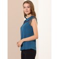 thumbnail image 4 of INSPIRE CHIC Blouse à Col Peter Pan à Manches Courtes pour Femmes, 4 of 6