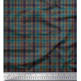 thumbnail image 1 of Soimoi Brown polyester Crepe Fabric Check Check Fabric Prints By Yard 52 Inch Wide, 1 of 4
