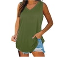 thumbnail image 1 of Birdeem Débardeurs pour Femmes Col en V Basique Décontracté Fluide d'Été Sans Manches T-Shirt, 1 of 12
