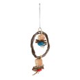 thumbnail image 1 of Hanging Swing Toy, Food Colouring Colorful Bird Swing Perch  Wood  For Pet Bird S, 1 of 8