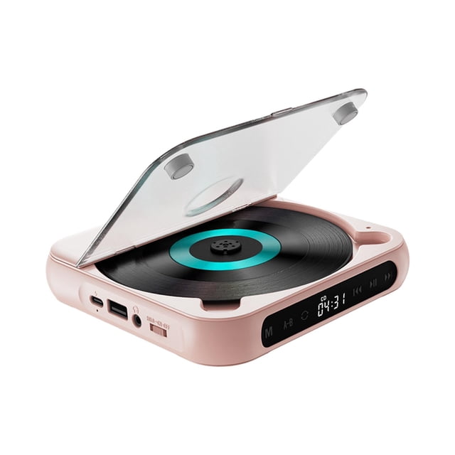 Transemion User Friendly CD Player With LED Screen FM Radio And USB Port Essential Audio Companion For Home Mak Pink 135x135x25mm
