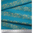 thumbnail image 2 of Soimoi Blue Rayon Fabric Lace Border Abstract Print Fabric by Yard 56 Inch Wide, 2 of 5