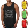 thumbnail image 1 of Qertyioot Nouveau Mode Imprimé de Pâques Gilet Décontracté d'Été pour Hommes Imprimé Sport Col Rond, 1 of 5