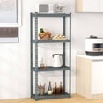 thumbnail image 2 of Costway 1 PCS 4-Tier Metal Shelving Unit Heavy Duty Wire Storage Rack with Anti-slip Foot Pads Grey, 2 of 10