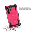 thumbnail image 3 of Mignova pour Samsung Galaxy S22 Ultra, Étui Robuste Résistant aux Impacts Élevés Type Armure avec Béquille + Étui-Clip Pivotant pour Samsung Galaxy S22 Ultra (Rose), 3 of 7