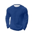 thumbnail image 1 of Mlkoz Long Sleeve Shirts for Men Solid Color Shirts Crew Neck Thermal Textured Plus Size Tops Lightweight Pullover Knit Tops, 1 of 6