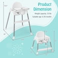 thumbnail image 3 of Babyjoy 4-in-1 Convertible Baby High Chair Feeding with Removable Double Tray& Footrest, 3 of 10