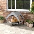 thumbnail image 2 of PawHut Lit Surélevé pour Chien, Lit de Camp Rafraîchissant avec Auvent, pour m L Gris Pâle, 2 of 10