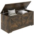 thumbnail image 1 of HOMCOM Coffre de Rangement pour Salon, Banc de Rangement, 39,4 Po L, Brun, 1 of 10