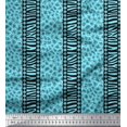 thumbnail image 1 of Soimoi Blue Poly Georgette Fabric Stripe,Leopard & Wild Animal Skin Print Sewing Fabric BTY 52 Inch Wide, 1 of 3