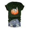 thumbnail image 1 of T-shirt Graphique d'Halloween pour Femmes Manches Courtes Col Rond pour Printemps Été Activités Extérieures et Usage Quotidien, 1 of 2