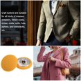 thumbnail image 5 of Unique Bargains 10pcs 24L Fabric Cloth Covered Button 15mm Round Metal Shank Sewing Buttons for Suits Dress Blouses, Yellow, 5 of 5