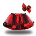thumbnail image 2 of Yuyuzo Jupe Superposée Jupes Mini en Tulle pour Filles Robe de Danse Princesse Robes Colorées à Volants avec Bandeau à Nœud, 2 of 6