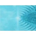 thumbnail image 1 of Ahgly Tapis Rectangulaire Lavable en Machine Intérieur Transitionnel Bleu Cyan Vif, 5 Pieds x 7 Pieds, 1 of 7