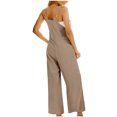 thumbnail image 5 of RKSTN Jumpsuits for Women New Fashion Halter Sleeveless Zipped Pockets Loose Plus Size Rompers Casual Summer Wide Leg Solid Color Long Jumpsuits, 5 of 5