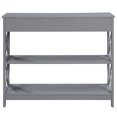 thumbnail image 3 of Convenience Concepts Oxford Table Console à 1 Tiroir avec 2 Étagères Ouvertes, Gris, 3 of 5