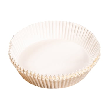 Doublures en Papier Jetables pour Friteuse à Air Chaud : 100 Pcs Doublures Rondes Blanches pour Four, Papier Parchemin Résistant à la Graisse et à l'Eau, Antiadhésives pour la Cuisson et la Pâtisserie