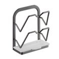 thumbnail image 1 of Grey S Iron Pot Lid Rack No Hole Wall Mounted Kitchen Shelf Cutting Board Holder Chopping Board Bracket Organizer Grey Color Small Size 7.87X3.54X9.06 Inches, 1 of 6