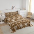thumbnail image 3 of Erosebridal Bohemian Aztec Bedding Sets Queen with Comforter, Tribal Geometric Pattern Duvet Insert, Brown, Reversible 3pcs, 3 of 8
