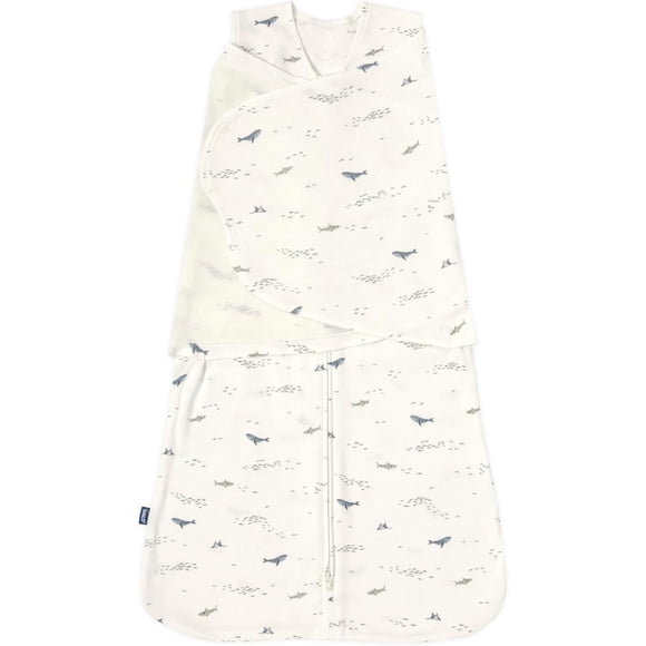HALO® SleepSack® Swaddle, 100% Cotton, 3-Way Adjustable Wearable Blanket, TOG 1.5, Ocean Life