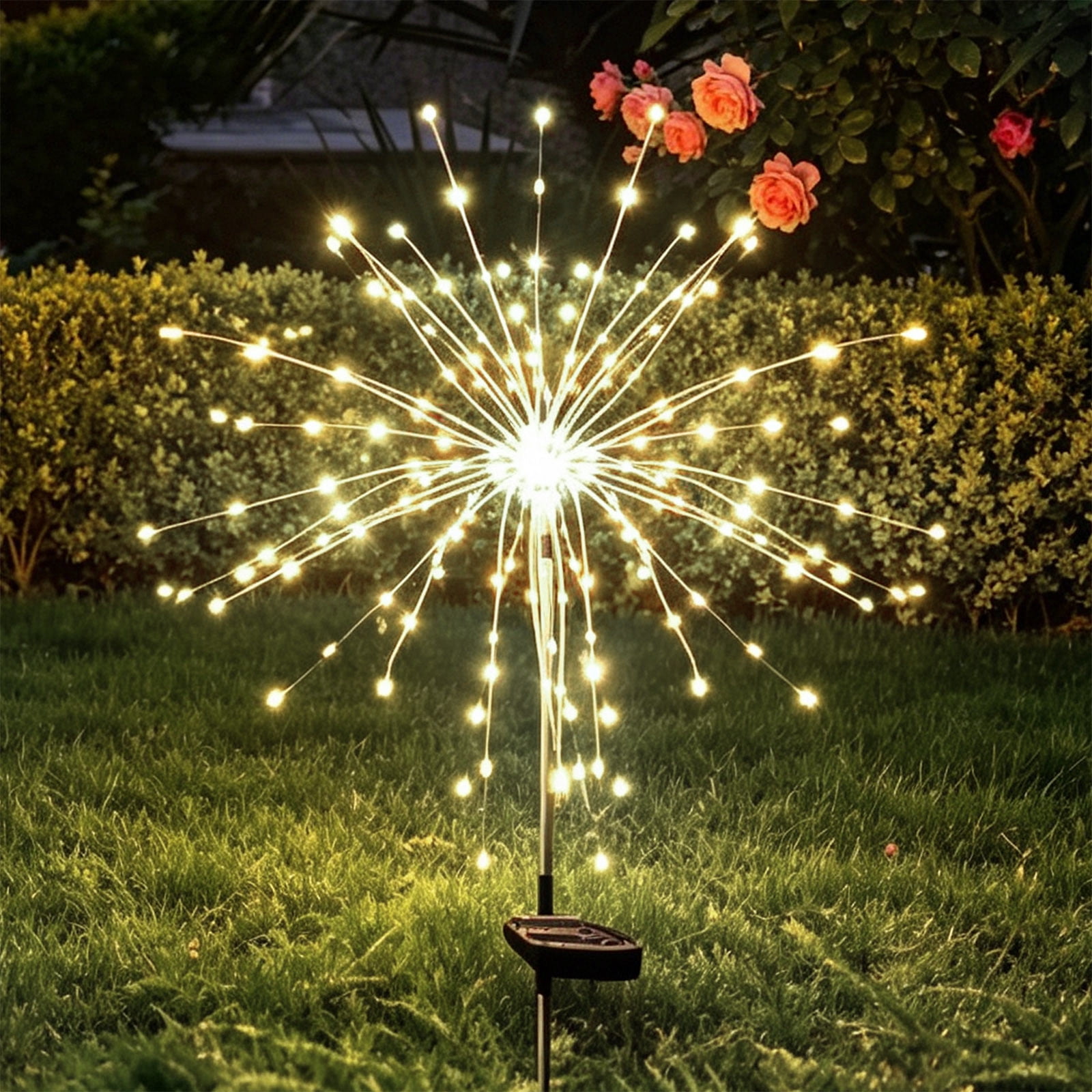Roiihwy Solar Lights Outdoor 16" H, Solar Garden Lights, Waterproof Starlit Starburst Lights for Yard Flower Bed Lawn Path Decorations, Multicolored