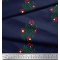 thumbnail image 3 of Soimoi Poly Georgette Fabric Leaves & Floral Block Print Fabric by Yard 52 Inch Wide, 3 of 3