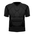 thumbnail image 1 of Breezora Football Impact Shirt Padded Compression Top with Chest Rib Shoulder Back Protection Breathable Training Gear XL Size Black, 1 of 6