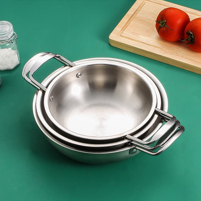 pdqouc Stainless Steel Dutch Oven Dutch Oven Pot Best Chef’s Pan In Pots and Pans Induction Pot Stock Pot (Stainless Steel, Durable and Easy to clean)