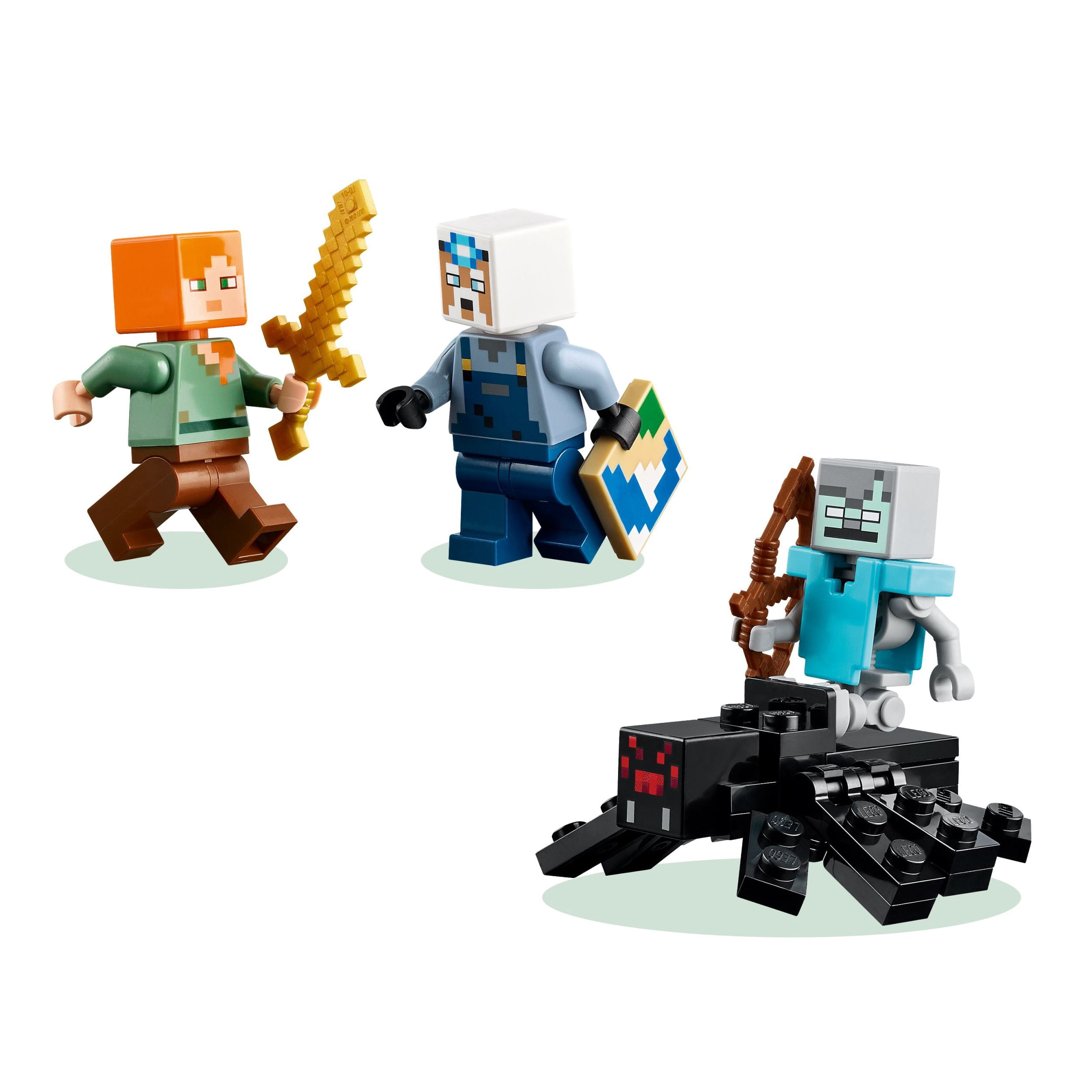 LEGO Minecraft the Pickaxe Mine Kids Toy - Building Set for Boys and Girls - Minecraft Toy for Gaming Fans 8+ - Includes Alex, Miner, and Stray Spider Jockey Minifigure - Birthday Gift Idea - 21277