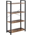 thumbnail image 1 of Costway 4-Tier Bookshelf Industrial Bookcase Diaplay Shelf Storage Rack Rustic Brown, 1 of 10