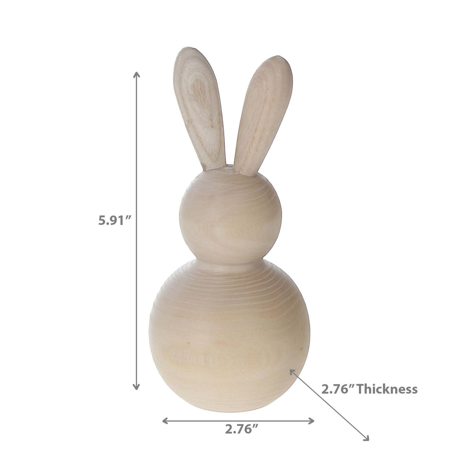 Décor De Lapin Rond En Bois Naturel